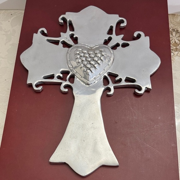61A3d85IWbL._AC_UF894,  Cast Aluminum Cross with decretive Heart  11 1/2” X 9” Wall Hanging